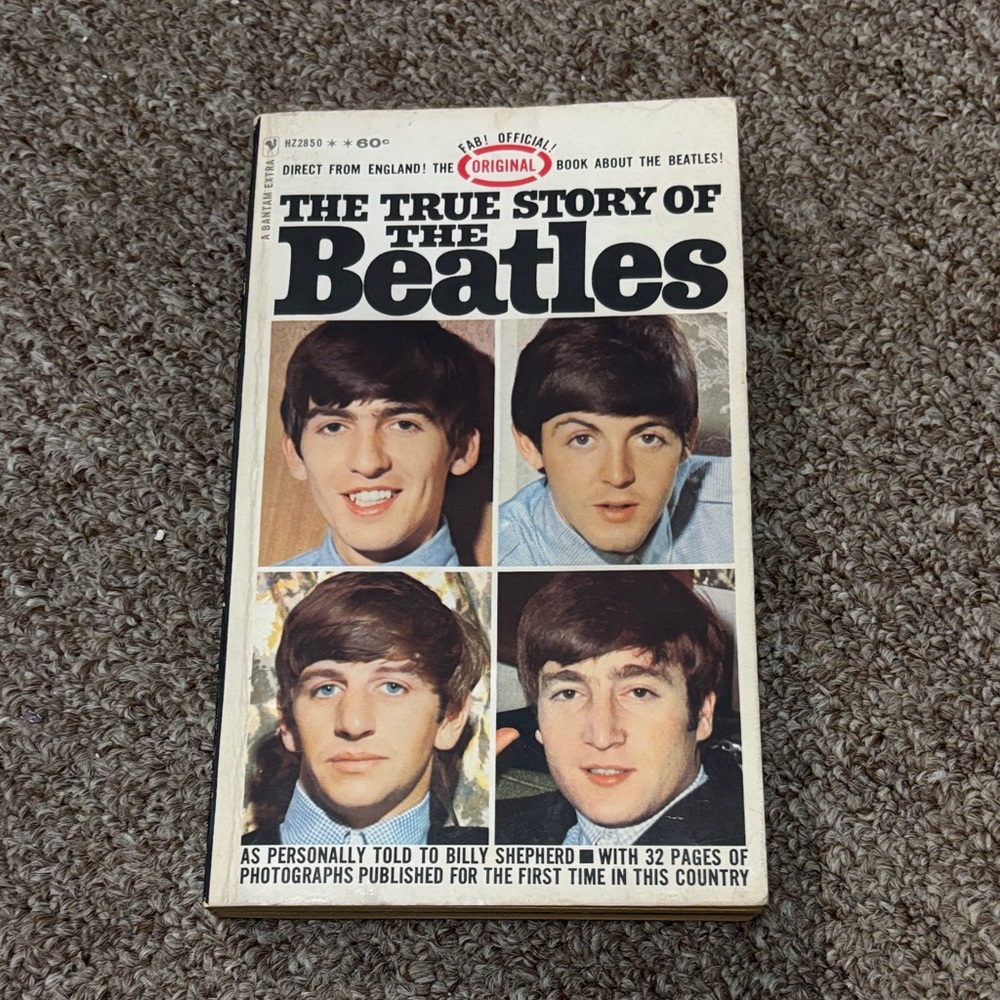 THE TRUE STORY OF THE BEATLES  by Billy Shepherd vintage 1964 Bantam paperback
